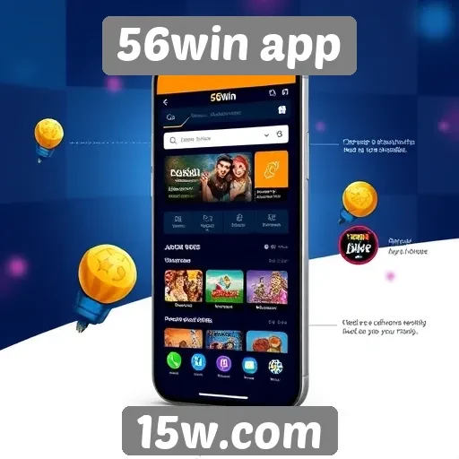Funcionalidades principais do 56win app